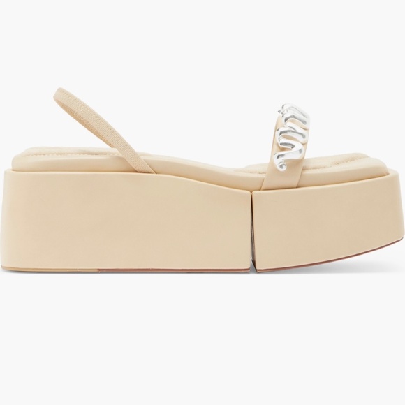 CULT GAIA ONYX PLATFORM Natural Leather Sandals - Picture 4 of 8